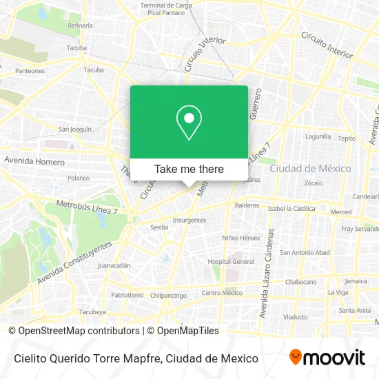 Cielito Querido Torre Mapfre map