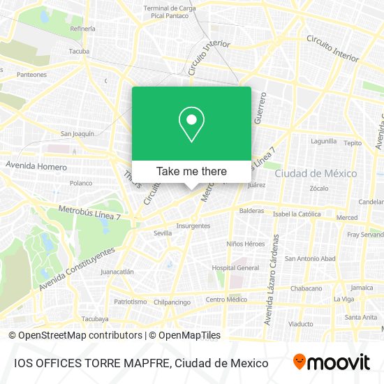 IOS OFFICES TORRE MAPFRE map