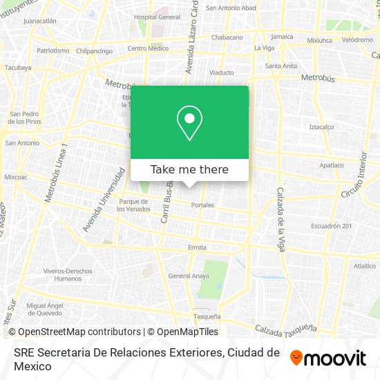 Mapa de SRE Secretaria De Relaciones Exteriores