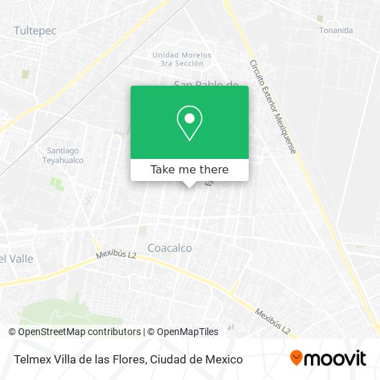 How to get to Telmex Villa de las Flores in Melchor Ocampo by Bus?