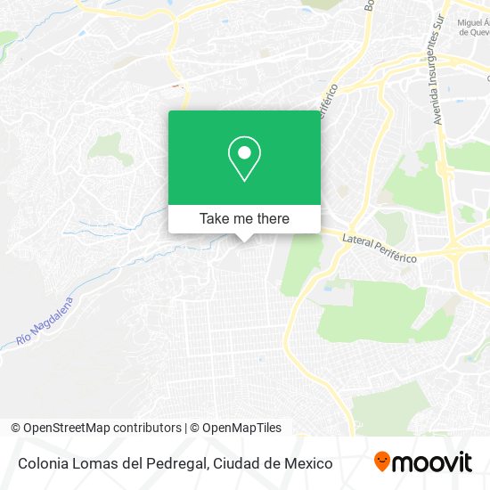 Colonia Lomas del Pedregal map