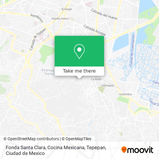 Fonda Santa Clara, Cocina Mexicana, Tepepan map
