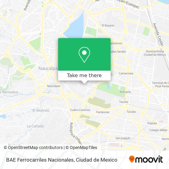 BAE Ferrocarriles Nacionales map