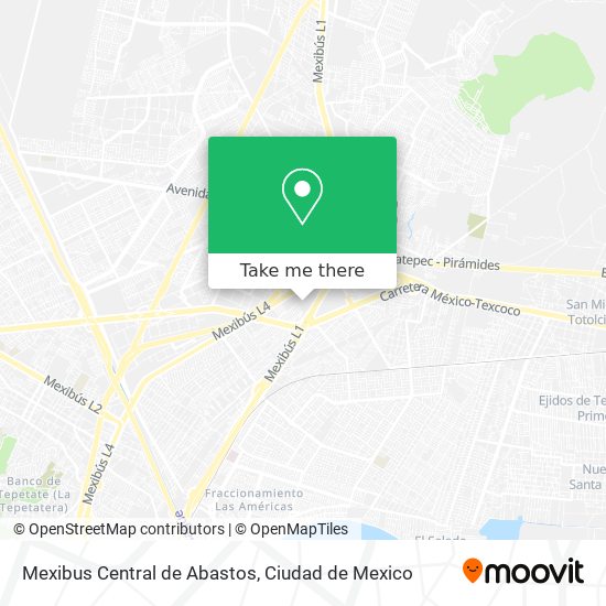 Mexibus Central de Abastos map