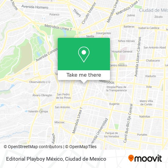 Editorial Playboy México map