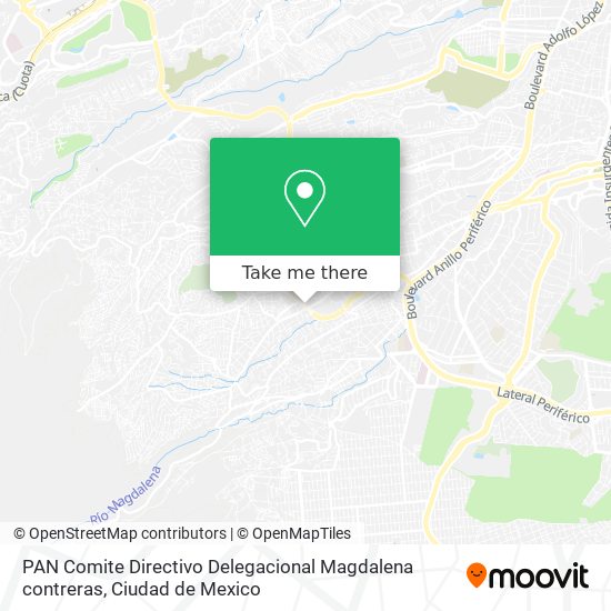 Mapa de PAN Comite Directivo Delegacional Magdalena contreras