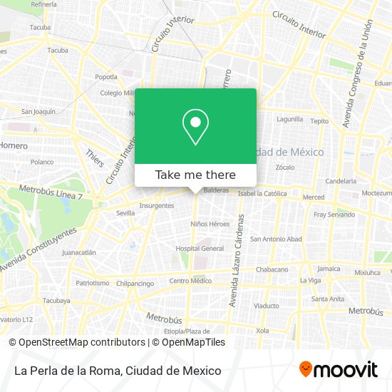 La Perla de la Roma map
