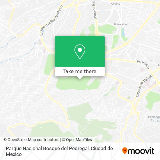 Parque Nacional Bosque del Pedregal map