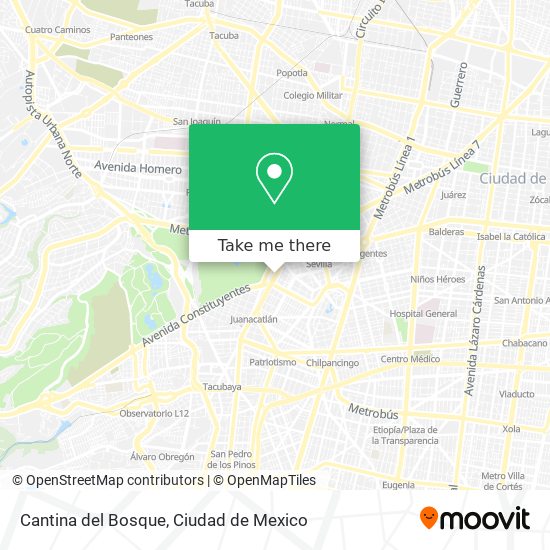 Cantina del Bosque map