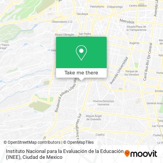 Instituto Nacional para la Evaluación de la Educación (INEE) map