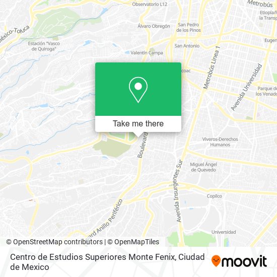 Centro de Estudios Superiores Monte Fenix map