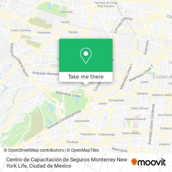 Centro de Capacitación de Seguros Monterrey New York Life map