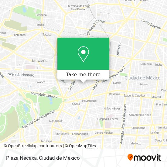 Plaza Necaxa map