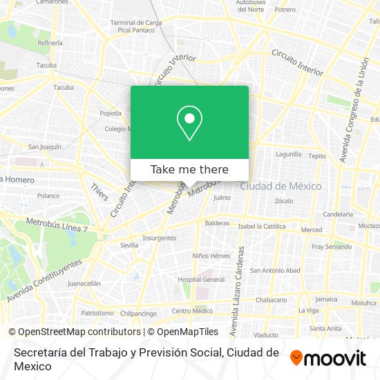 Secretaría del Trabajo y Previsión Social map