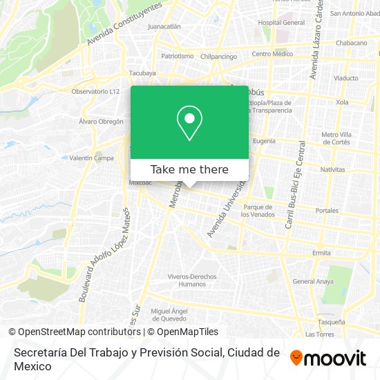 Secretaría Del Trabajo y Previsión Social map