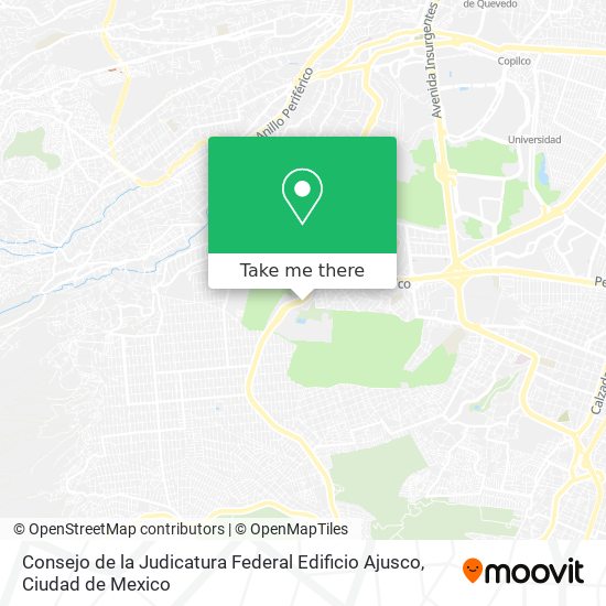 Consejo de la Judicatura Federal Edificio Ajusco map