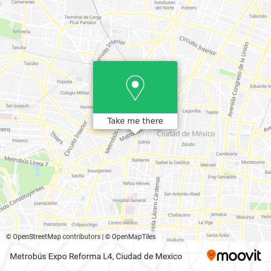 Metrobús Expo Reforma L4 map