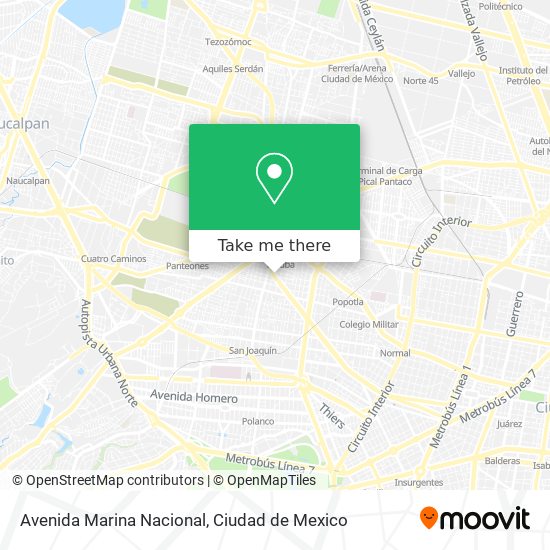 Mapa de Avenida Marina Nacional