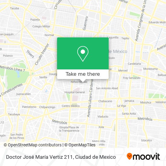 Doctor José María Vertiz 211 map