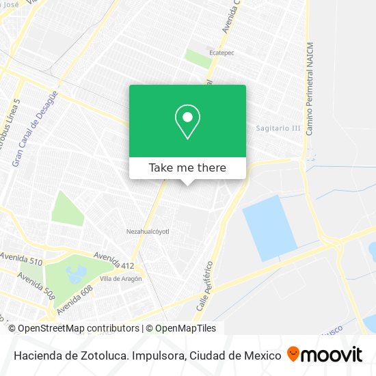 Hacienda de Zotoluca. Impulsora map