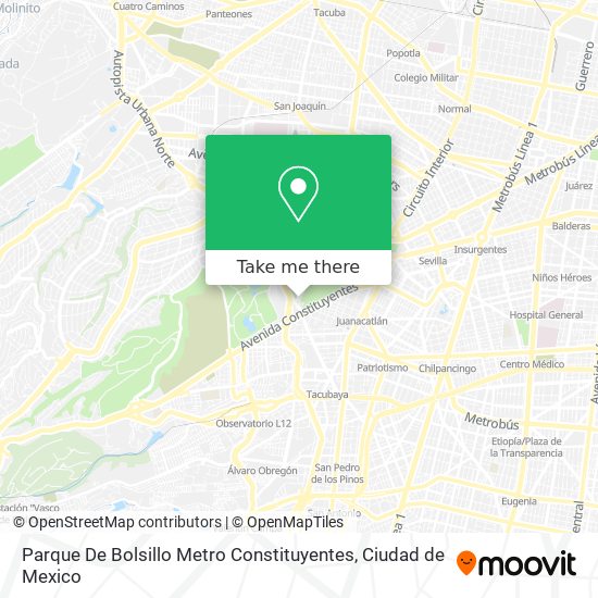 Parque De Bolsillo  Metro Constituyentes map