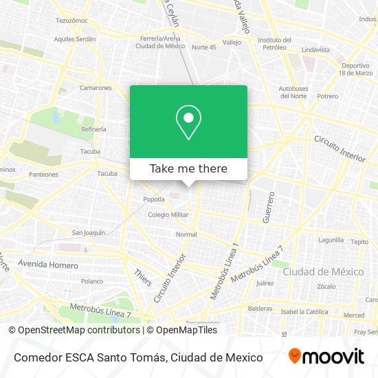 Comedor ESCA Santo Tomás map