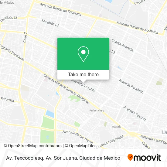 Av. Texcoco esq. Av. Sor Juana map