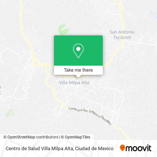 Centro de Salud Villa Milpa Alta map
