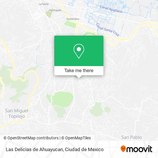 Mapa de Las Delicias de Ahuayucan