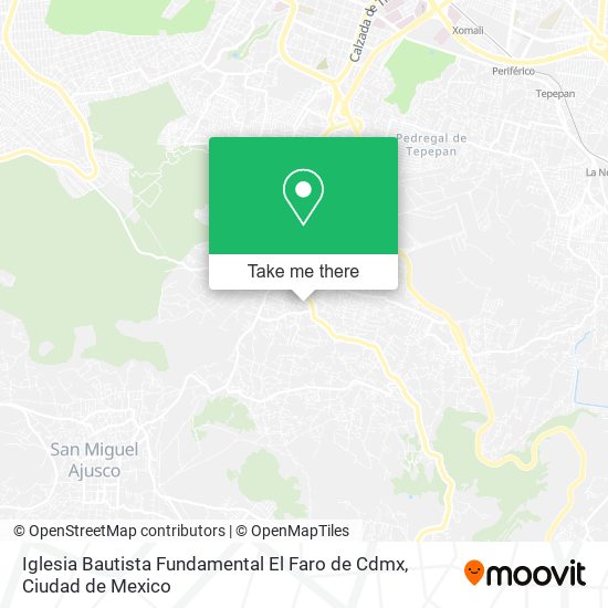Iglesia Bautista Fundamental El Faro de Cdmx map