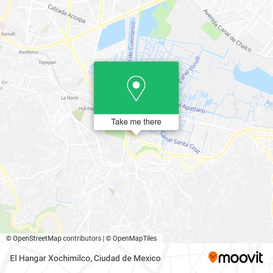 El Hangar Xochimilco map