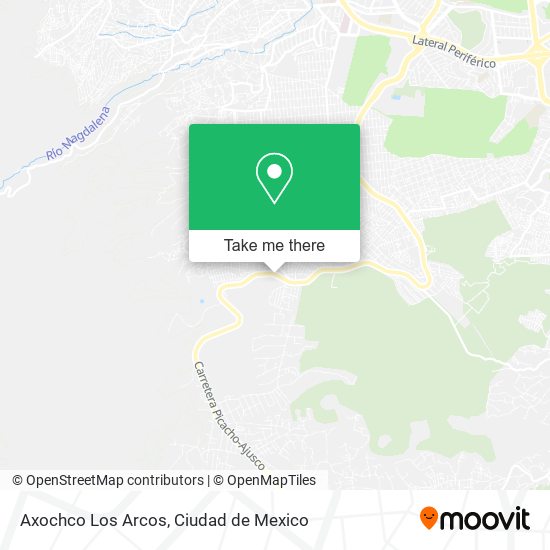 Axochco Los Arcos map