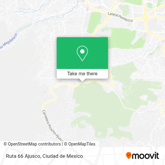 Ruta 66 Ajusco map