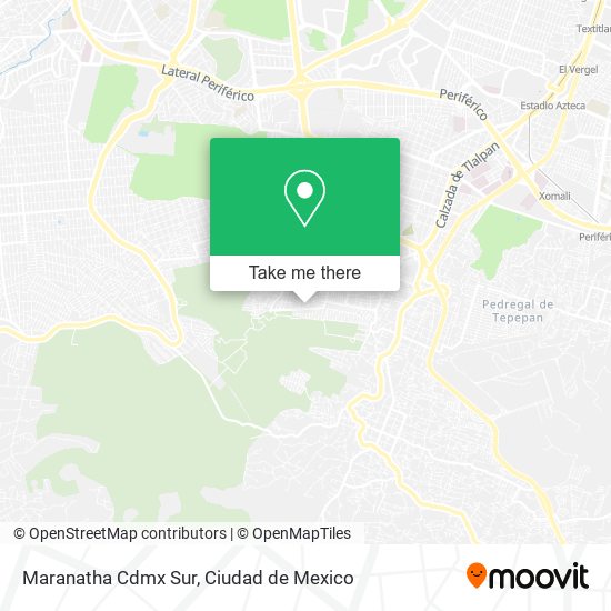 Mapa de Maranatha Cdmx Sur