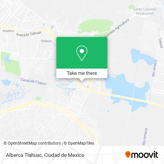 Alberca Tlahuac map