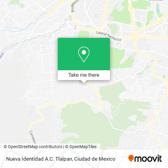 Nueva Identidad A.C. Tlalpan map