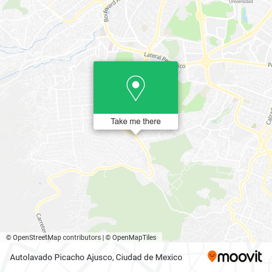 Mapa de Autolavado Picacho Ajusco
