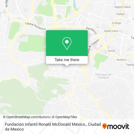 Fundación Infantil Ronald McDonald México. map