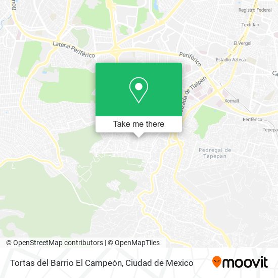 Tortas del Barrio El Campeón map