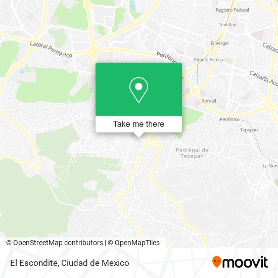 El Escondite map