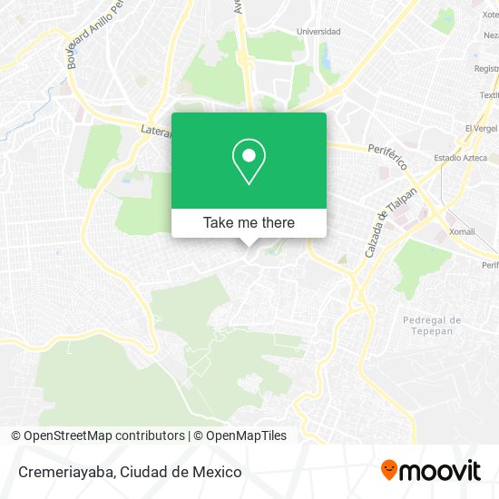 Mapa de Cremeriayaba