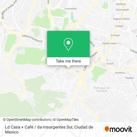 Mapa de Ld Casa + Café / da-Insurgentes Sur