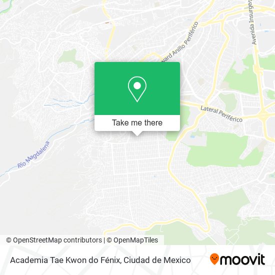 Academia Tae Kwon do Fénix map