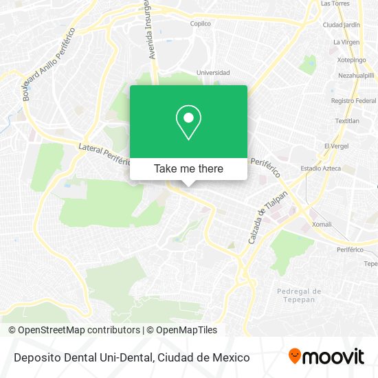 Deposito Dental Uni-Dental map