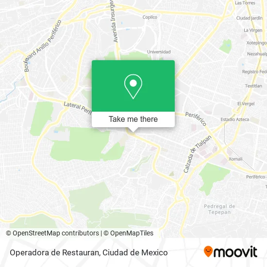 Operadora de Restauran map