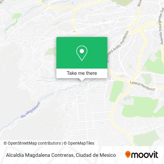 Alcaldía Magdalena Contreras map