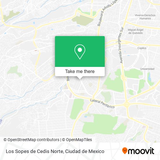 Los Sopes de Cedis Norte map