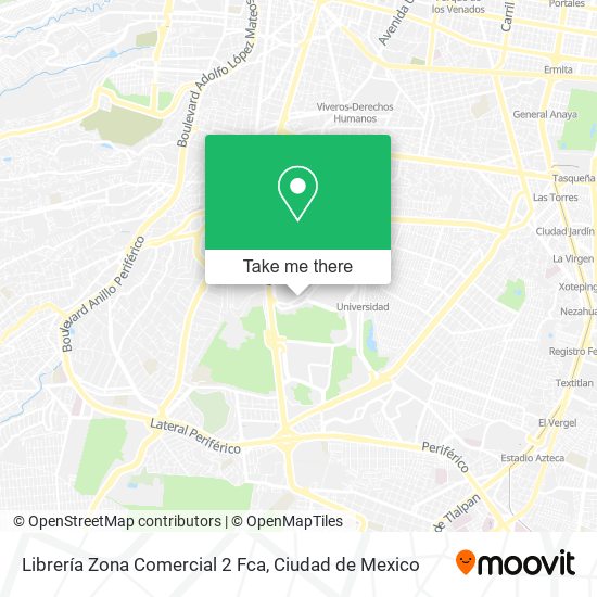 Librería Zona Comercial 2 Fca map