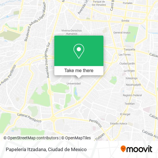 Mapa de Papelería Itzadana