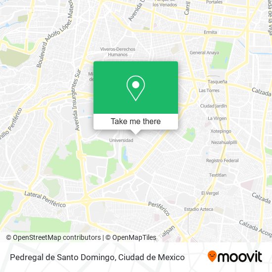 Pedregal de Santo Domingo map